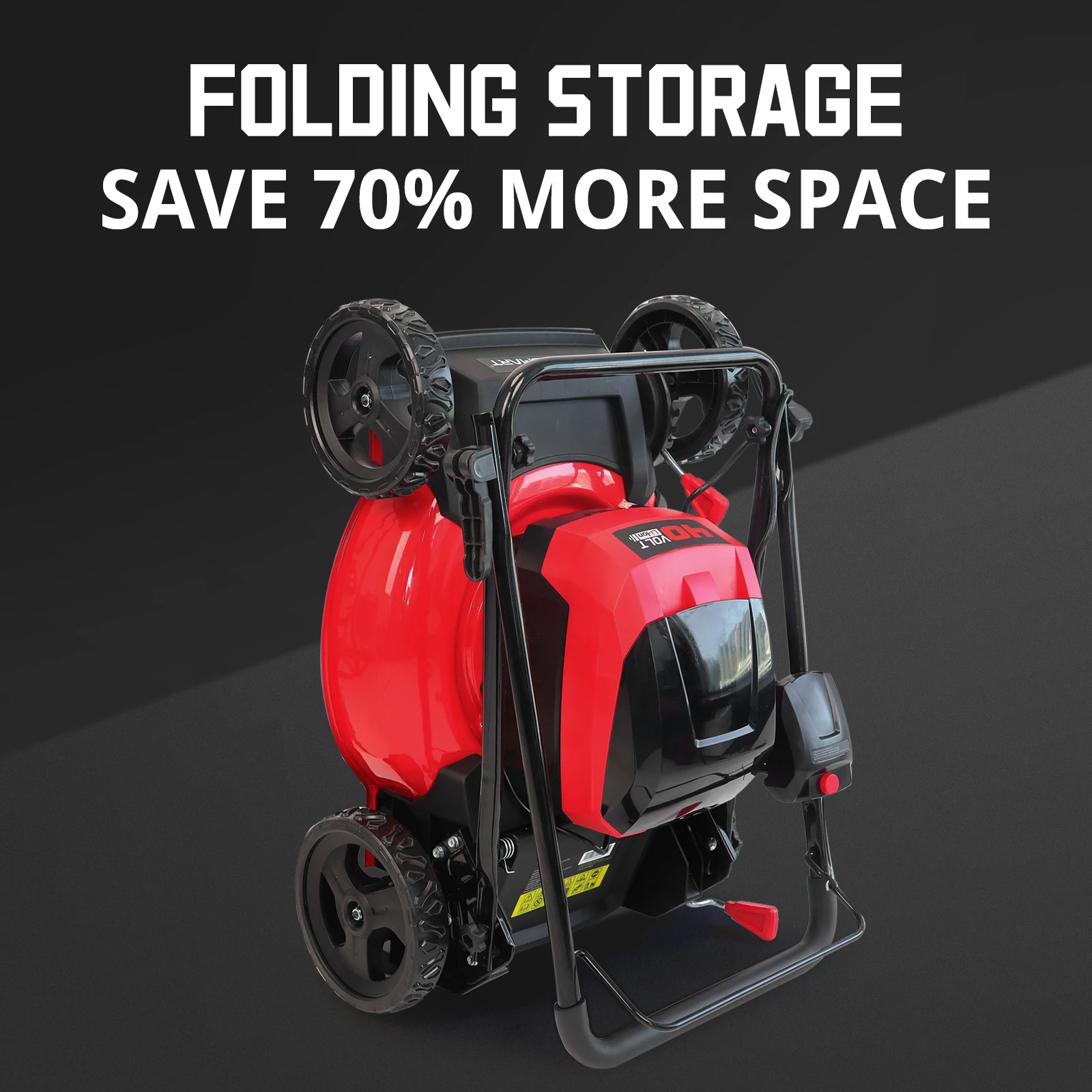 PowerSmart 40V 17" Cordless Lawn Mower, 3-in-1 Brushless Push Lawn Mower with 4.0Ah Battery & Charger - Image 3