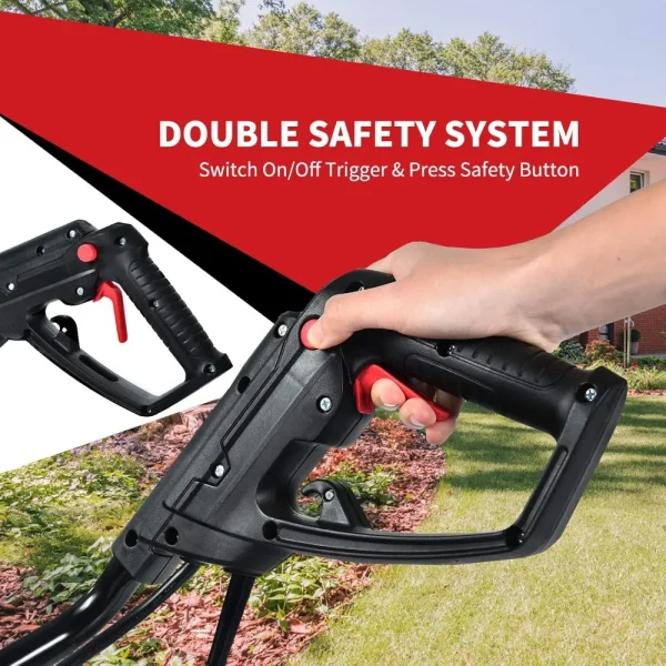17-Inch 13.5 Amp Corded Electric Tiller and Cultivator, Powerful Tillers w/ 9-Inch Tilling Depth, 6 Tines,Rototillers Tool - Image 5