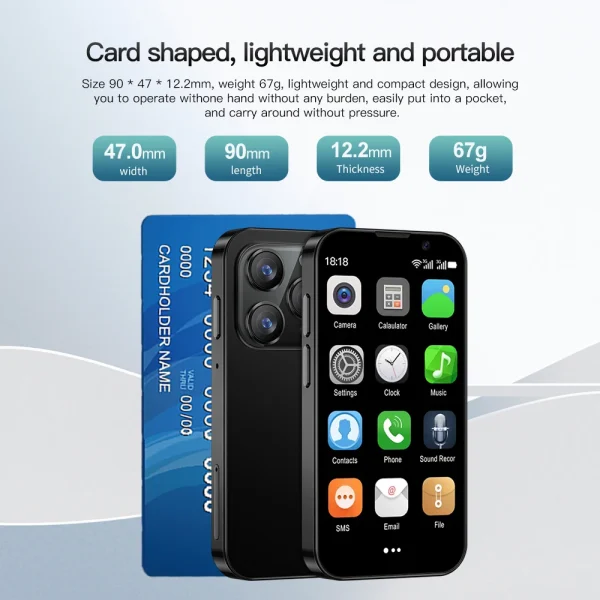 SERVO 16SE Mini Smartphone 16GB ROM Android 9.0 Wifi Dual SIM Standby Play Store 3G WCDMA 3.0"Little Smart Cellphone New Version - Image 6