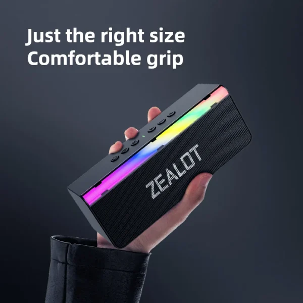 Zealot-S72 Outdoor Bluetooth Speaker 20W Superior Sound and Bass Music Sound Box IPX6 Waterproof 10H Playtime Portable Speaker - Image 6