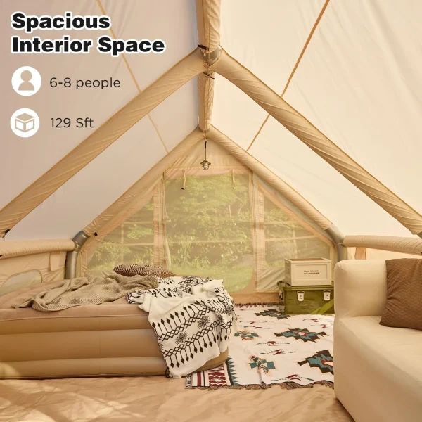 129 Square Feets Large Inflatable Camping Tent,8-10 People Blow up tent,waterproof 4 season Glamping tent,tent for camping - Image 4