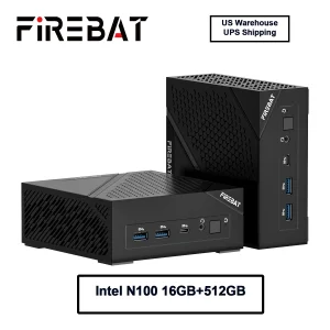 FIREBAT AM02 MINI-PC Intel N100 DDR4 16GB RAM 512GB SSD WIFI6 BT5.2 Portable Desktop MINI-PC Computer