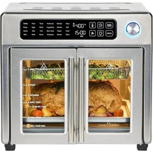 meril Lagasse Extra Large French Door Air Fryer Toaster Oven Combo, 24 Cooking Functions and Digital Controls