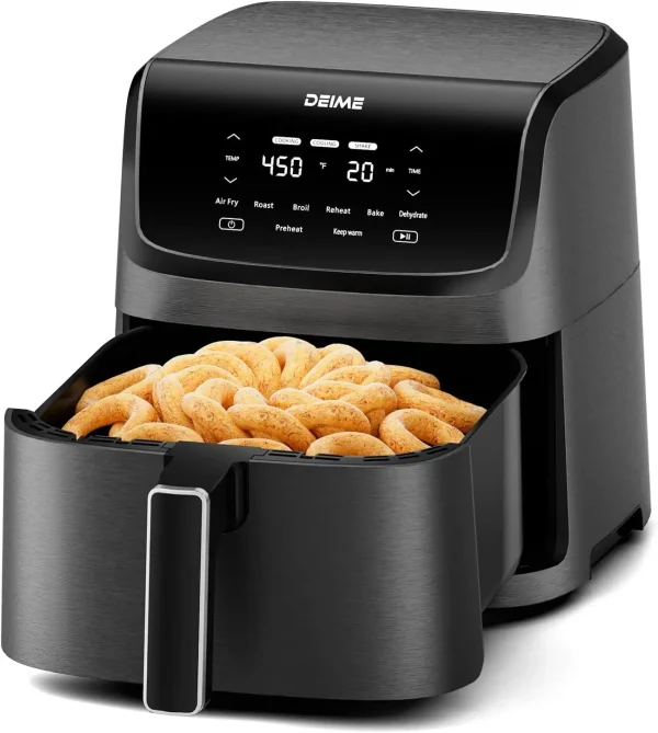 Air Fryer 7.2 QT 1700W Oilless Oven Healthy Cooker Air Fryers Large Capacity with 12 Presets, Visible Cooking Window, LCD Touch