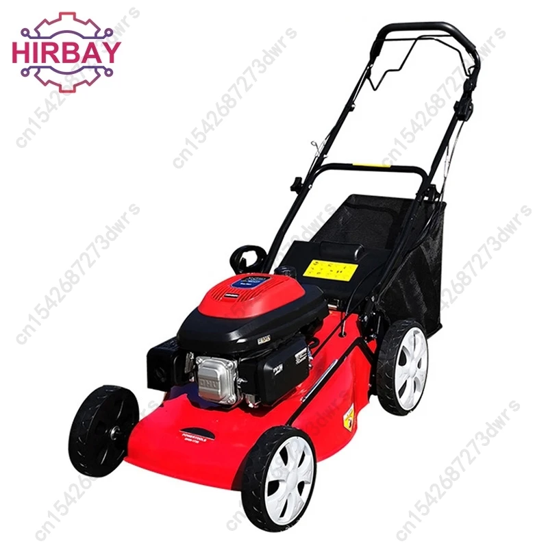 High Power Gasoline Engine Villa Garden Lawn Mower 60L Grass Bag 10 Gear Adjustment Hand Push / Self-propelled Lawn Mower
