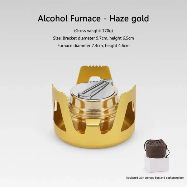Portable Mini Alcohol Stove Adjustable Firepower Gasoline Stove Aluminum Alloy Bracket 360 Degree Combustion for Outdoor Picnic - Image 8