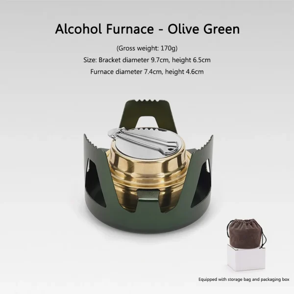 Portable Mini Alcohol Stove Adjustable Firepower Gasoline Stove Aluminum Alloy Bracket 360 Degree Combustion for Outdoor Picnic - Image 10