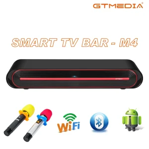 GTMEDIA M4 Soundbar Speakers, Bluetooth 4.0, Stereo Soundbar Surround Sound Home Cinema With Remote Control Support 4K Output