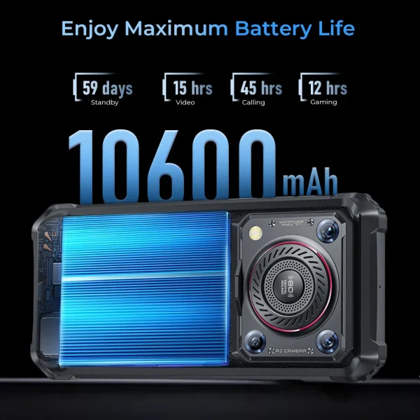 Oukitel WP36 Pro Rugged Smartphone Android 128dB Speaker 10600mAh Battery rugged phone  Up to 24GB+256GB  6.52" HD+ screen - Image 3