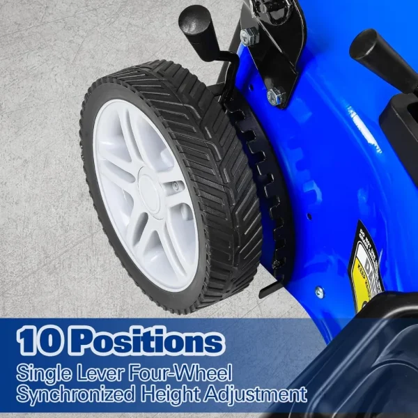 201cc Gas Lawn Mower 21" 3-in-1 – 4-Cycle Engine Bagging Mulching Side Discharge | Adjustable Height Push Mower - Image 3