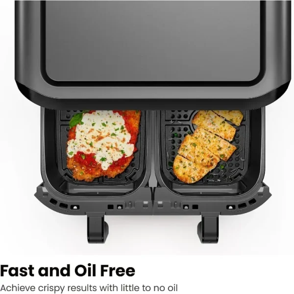 CHEFMAN 6 Quart Dual Basket Air Fryer Oven with Easy View Windows, Sync Finish, Hi-Fry, Auto Shutoff - Image 5