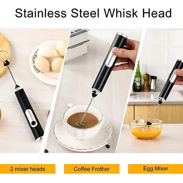 Electric Foamer Mixer Whisk Beater Stirrer 3-Speeds Coffee Milk Drink Frother USB Rechargeable Handheld Food Blender Whisk - Image 5