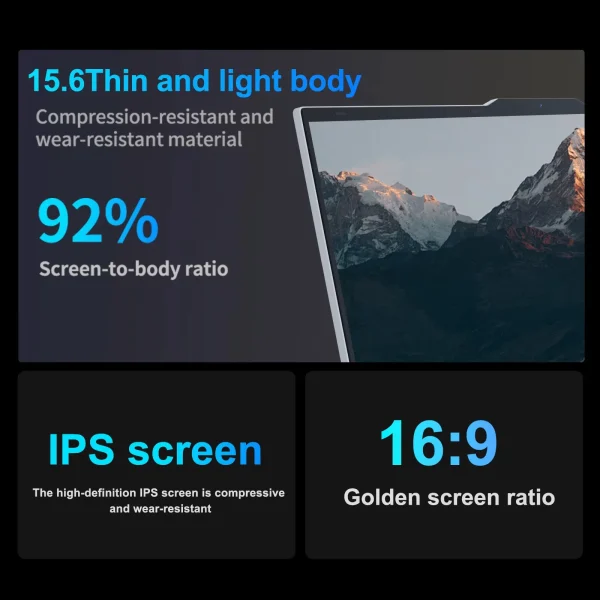 Xiaman 15.6" Intel Core i7 6500U Laptop Computer Windows 11 Pro 16GB DDR4 512GB 1TB SSD Portable Notebook PC Gamer Gaming Laptop - Image 4