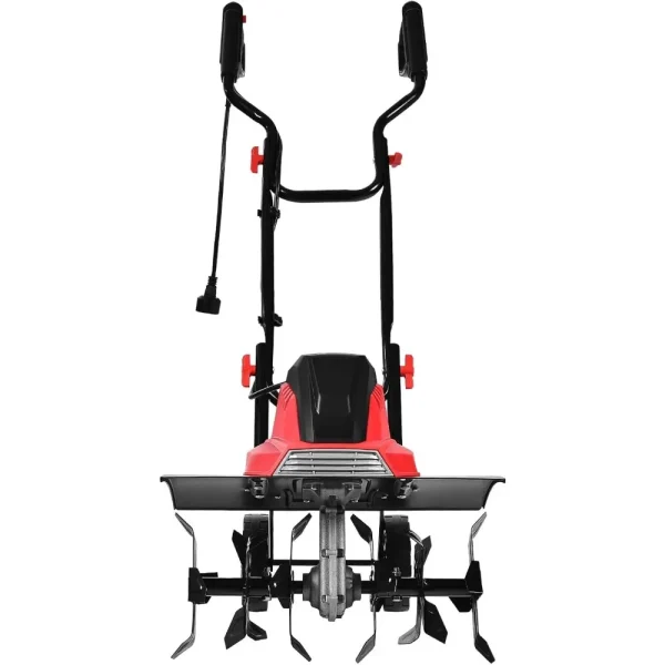 17-Inch 13.5 Amp Corded Electric Tiller and Cultivator, Powerful Tillers w/ 9-Inch Tilling Depth, 6 Tines,Rototillers Tool