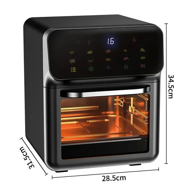 10L Electric Air Fryer Large Capacity Convection Oven Deep Fryer Without Oil Kitchen 360°Baking Viewable Window Home Appliance - Image 4