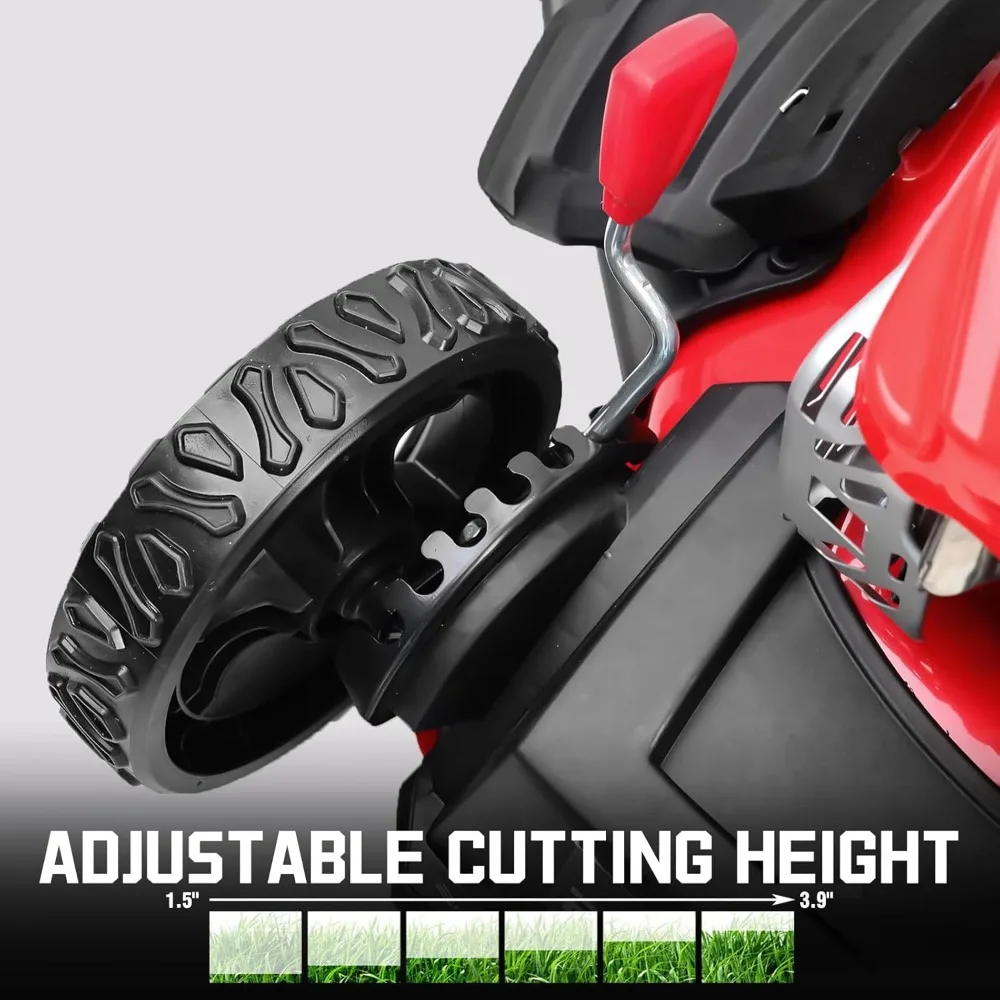 Lawn Mower Gas Powered, 18-Inch 144cc Engine 3-in-1 Walk-Behind Push Lawn Mower, Oil Included - Image 6