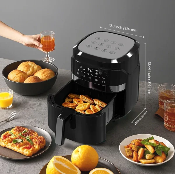 Sejoy Electric Air Fryer Without Oil 5.5L 1500W Digital Energy-Saving Electric Oven with Timer 8 Preset Menus for Family Cooking - Image 4