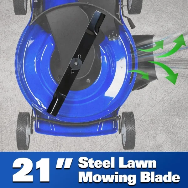 201cc Gas Lawn Mower 21" 3-in-1 – 4-Cycle Engine Bagging Mulching Side Discharge | Adjustable Height Push Mower - Image 5