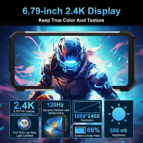 8849 Tank 2 PRO Unihertz Rugged Smartphone with Projector 16GB 256/256GB 23800mAh 120W Android 14 Phone 100MP Cell Phone - Image 5