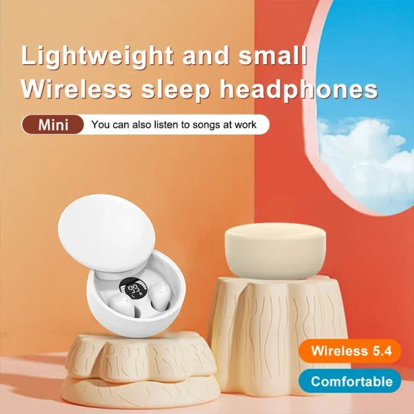 SK26 Bluetooth 5.4 Wireless Earphones Small Earbuds Sleeping Sport Invisible Headphones Bass Sound Quality Headset Sliding Cover - Image 4