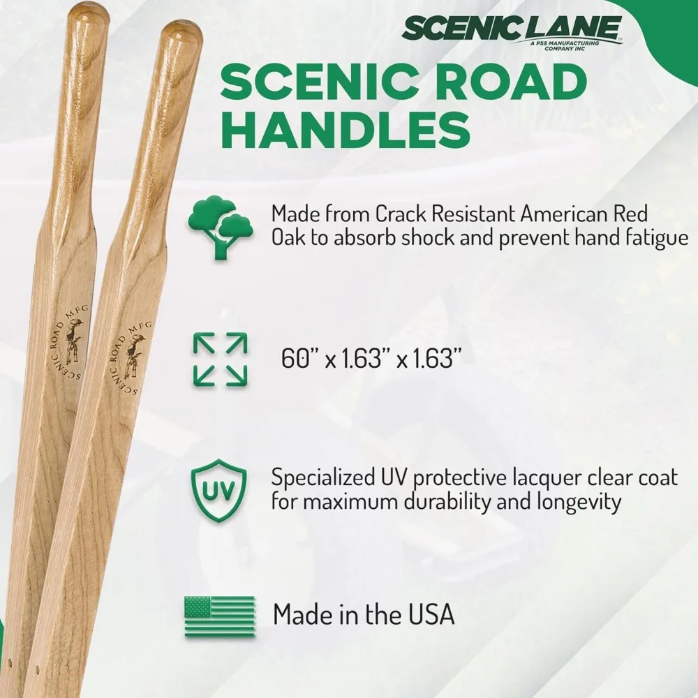 Scenic Lane Single-Wheel 6 Cu Ft Wheelbarrow with 16" 4-Ply Knobby Tire, High Density Polyethylene Tray, Steel Frame, for Garden - Image 3