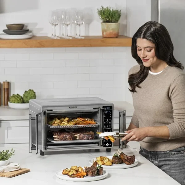 New Gourmia 1700W 6-Slice Digital Toaster Oven Air Fryer, 19 One-Touch Presets, 24L, Stainless Steel - Image 3