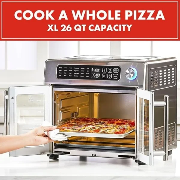 meril Lagasse Extra Large French Door Air Fryer Toaster Oven Combo, 24 Cooking Functions and Digital Controls - Image 6