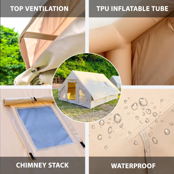 Inflatable Tents for Camping,Large Inflatable Camping Tent with Hand Pump,Inflatable Tent,Easy Setup Tents for Camping Portable - Image 4
