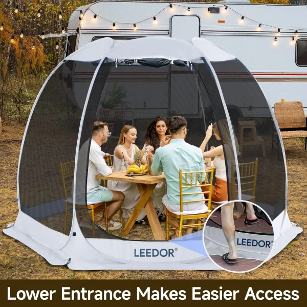 Pop Up Screen House, 6-10-15 Person Outdoor Screen Tent，Camping Screen Room with Carry BagScreened Gazebo with Mosquito Netting, - Image 5