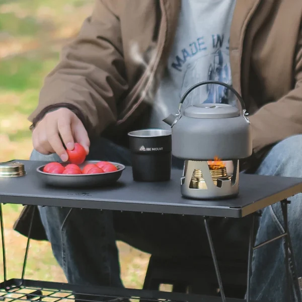 Portable Mini Alcohol Stove Adjustable Firepower Gasoline Stove Aluminum Alloy Bracket 360 Degree Combustion for Outdoor Picnic - Image 5