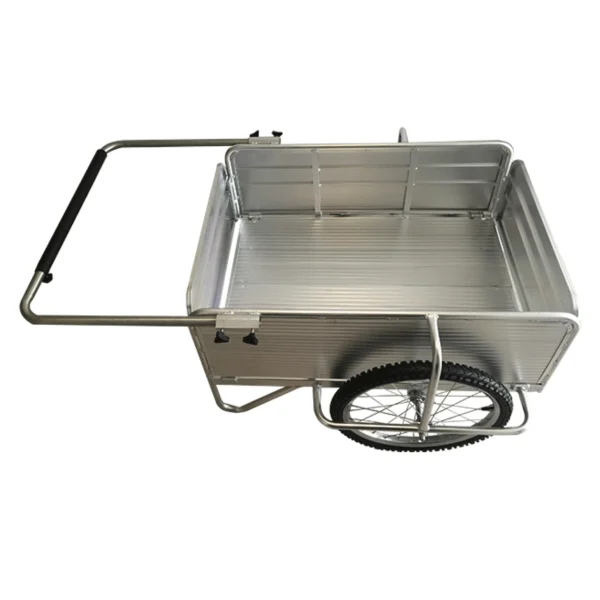 Portable Rust Corrosion Resisting Aluminum Folding Garden Cart Aluminum Wheelbarrow - Image 2