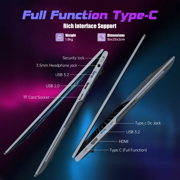 ACEMAGIC RX16 AMD Ryzen 7 6800H 16.1" Ultra Slim 4400MAH Laptop 16GB LPDDR5 Ram 512GB Rom Windows 11Pro BT5.2 Wifi 6 Notebook - Image 4