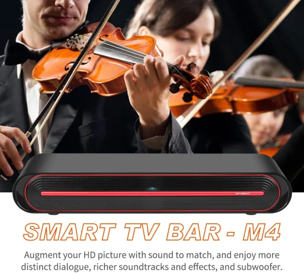 GTMEDIA M4 Soundbar Speakers, Bluetooth 4.0, Stereo Soundbar Surround Sound Home Cinema With Remote Control Support 4K Output - Image 5