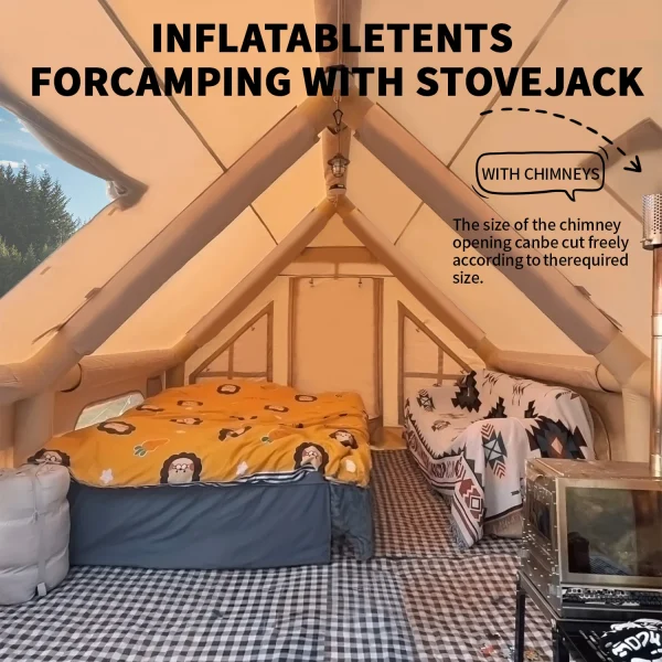 Inflatable Tents for Camping,Large Inflatable Camping Tent with Hand Pump,Inflatable Tent,Easy Setup Tents for Camping Portable - Image 6