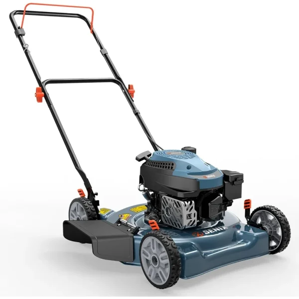 144 cc Gas Lawn Mower, 20 inch 4-Cycle Push Mower, Side Discharge, 5 Position Cutting Height Adjustment, Low Noise & Fuel-Effic - Image 6