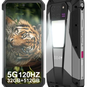 Unihertz Tank 3 Pro 8849 Projector Smartphone Android 14 5G Phone, 32GB 512GB, 200MP Camera, Dimensity 8200, IP68, Bluetooth 5.3