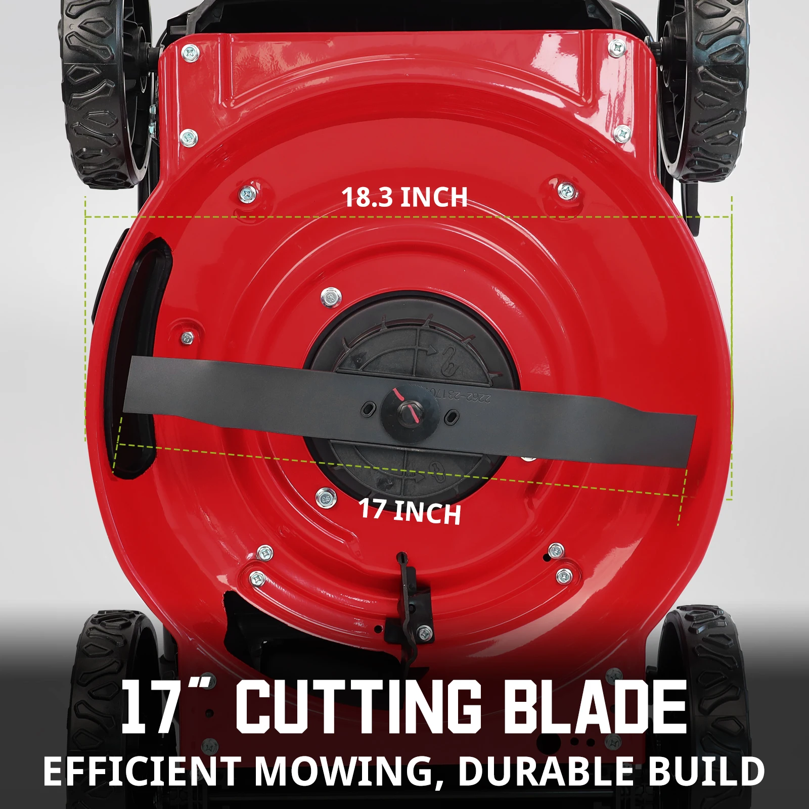 PowerSmart 40V 17" Cordless Lawn Mower, 3-in-1 Brushless Push Lawn Mower with 4.0Ah Battery & Charger - Image 4