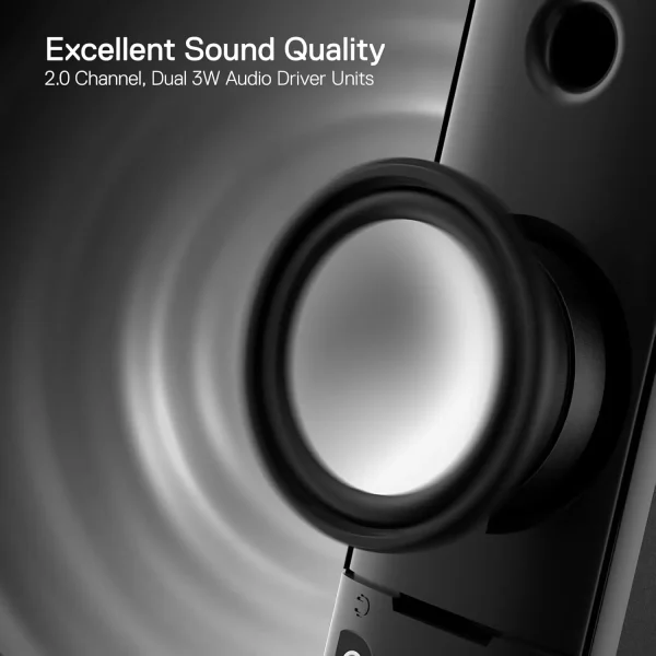 Redragon GS550 PC Gaming Speakers 2.0 Channel Desktop Computer Sound Bar  Quality Bass & Decent Red Backlit - Image 2