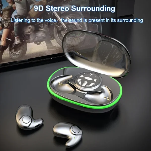 Invisible Sleep Earphones Wireless Bluetooth 5.3 Headphones IPX5 Waterproof Noise Reduction Earbuds Touch Control Headsets - Image 3