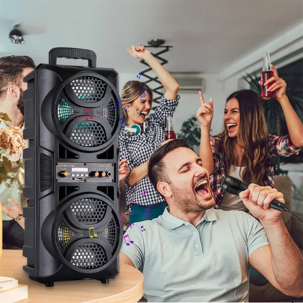 3000W Portable Bluetooth Speaker Sub woofer Heavy Bass Sound System Party Dj Karaoke Rechargeable Loud Speaker - Image 6