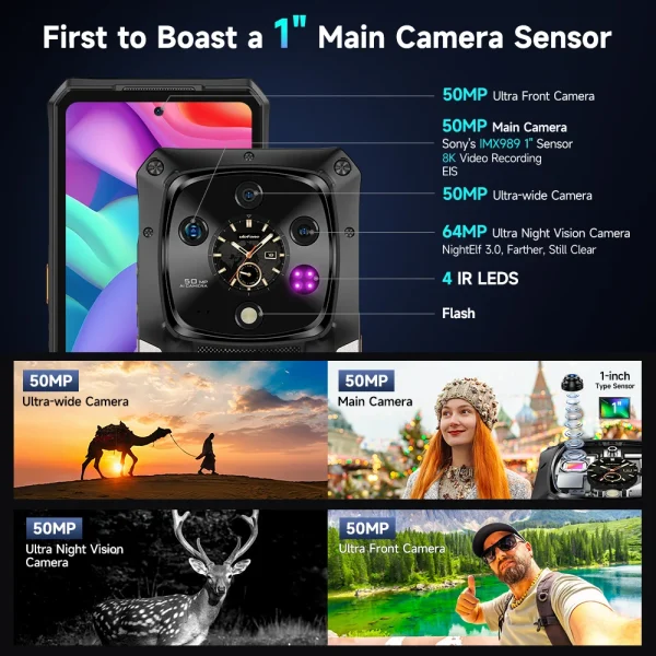 Ulefone Armor 28 Pro 5G AI Rugged Phone 512GB ROM Smartphone 120W MTK Dimensity 7300  10600mAh 6.67”AMOLED 64MP Mobile phone - Image 3