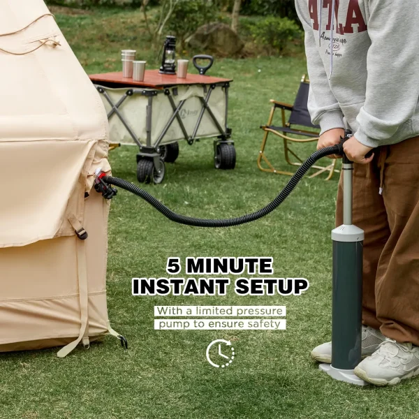 129 Square Feets Large Inflatable Camping Tent,8-10 People Blow up tent,waterproof 4 season Glamping tent,tent for camping - Image 6