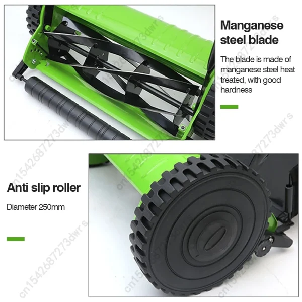 16-inch Multi-purpose Lawn Mower For Garden Villas, Compact And Lightweight Hand-push Lawn Mower For Small Lawns And Gardens - Image 5