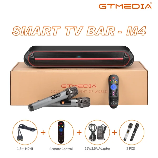 GTMEDIA M4 Soundbar Speakers, Bluetooth 4.0, Stereo Soundbar Surround Sound Home Cinema With Remote Control Support 4K Output - Image 6