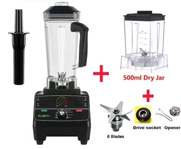 BioloMix BPA Free 2L Jar 2200W Professional Smart Timer Pre-programed Blender Mixer Juicer Food Processor Ice Smoothies Crusher - Image 13