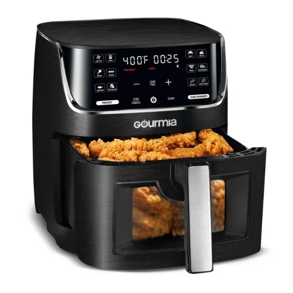 Gourmia Digital Window 8 qt Air Fryer, Black - Nonstick, Digital Display - Image 5