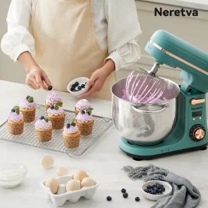 Neretva Stand Mixer, BPA-Free Stainless Steel Mixers Kitchen Electric Stand Mixer [6.34QT& 6-Speed& 400W]