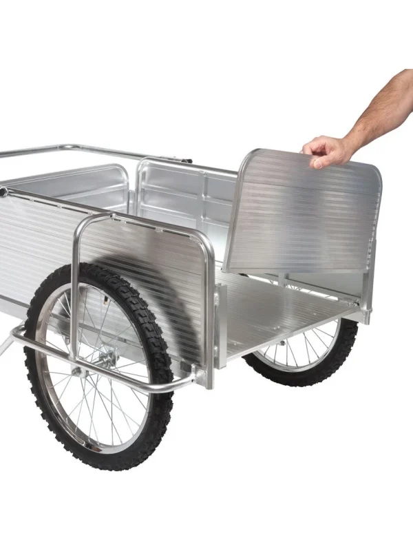 Portable Rust Corrosion Resisting Aluminum Folding Garden Cart Aluminum Wheelbarrow - Image 5