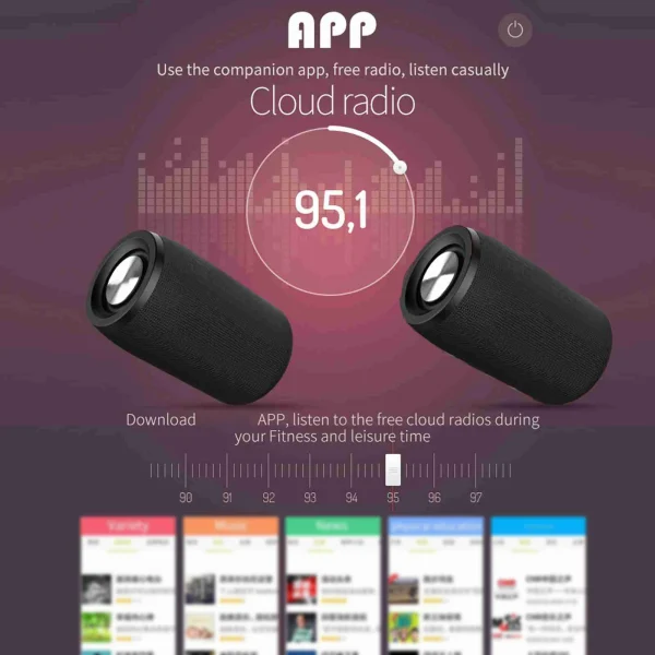 Outdoor Sound Box  S32 Speaker Portable Wireless Bluetooth Speaker 5W Lower Power Consumption Subwoofer for Indoor Outdoor - Image 3