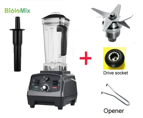 BioloMix 3HP 2200W Heavy Duty Commercial Grade Timer Blender Mixer Juicer Fruit Food Processor Ice Smoothies BPA Free 2L Jar - Image 7